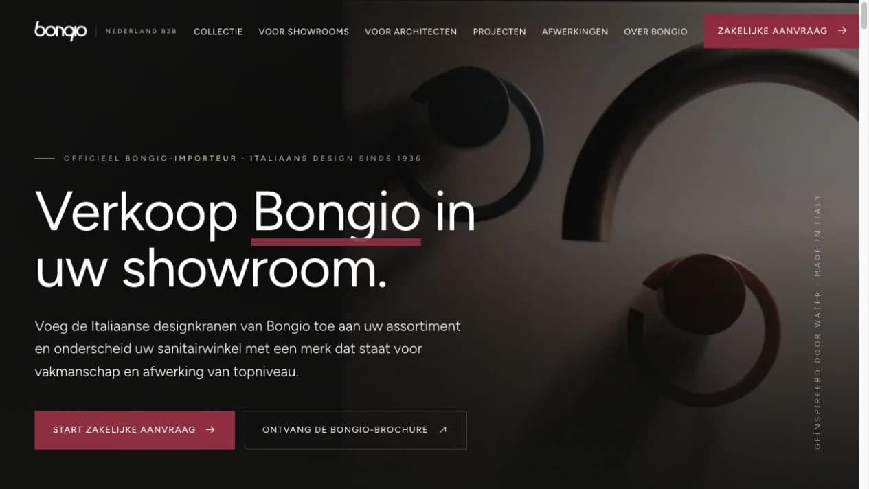 Bongio: collecties en zakelijke aanvragen.